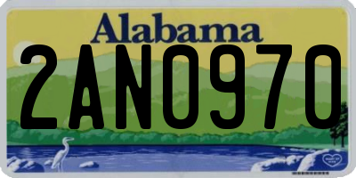 AL license plate 2AN0970