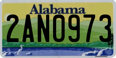 AL license plate 2AN0973