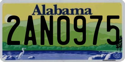 AL license plate 2AN0975