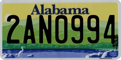 AL license plate 2AN0994