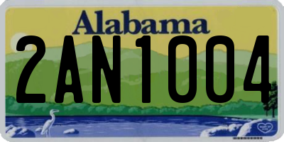 AL license plate 2AN1004