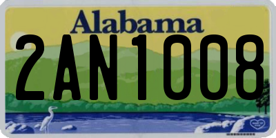 AL license plate 2AN1008