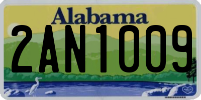AL license plate 2AN1009