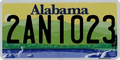 AL license plate 2AN1023