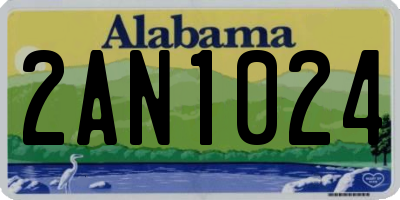 AL license plate 2AN1024