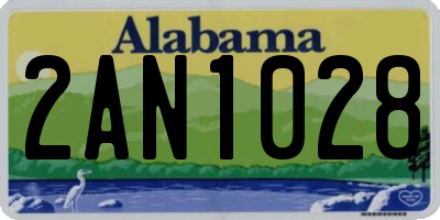 AL license plate 2AN1028