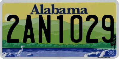 AL license plate 2AN1029