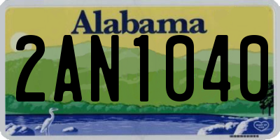 AL license plate 2AN1040