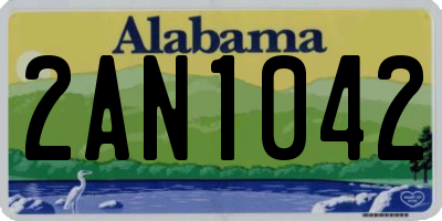 AL license plate 2AN1042