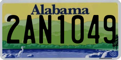AL license plate 2AN1049