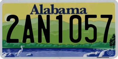 AL license plate 2AN1057