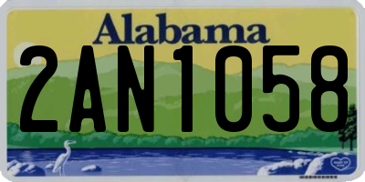 AL license plate 2AN1058