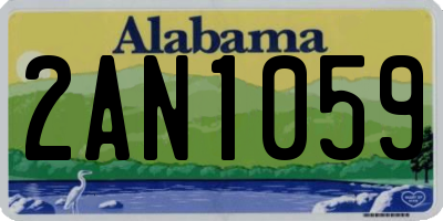 AL license plate 2AN1059