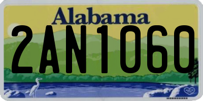 AL license plate 2AN1060