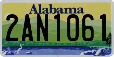 AL license plate 2AN1061