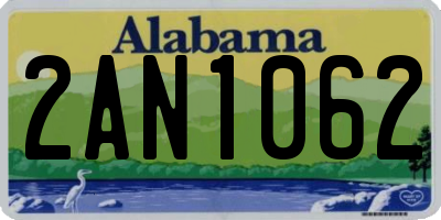 AL license plate 2AN1062