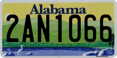 AL license plate 2AN1066