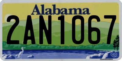 AL license plate 2AN1067