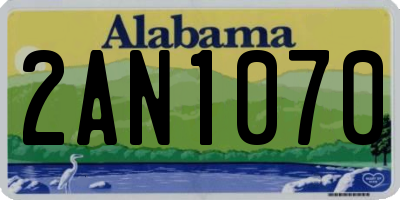 AL license plate 2AN1070