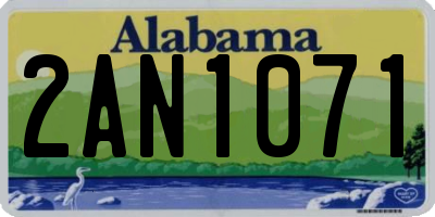 AL license plate 2AN1071