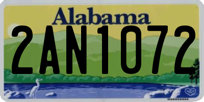 AL license plate 2AN1072