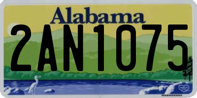 AL license plate 2AN1075