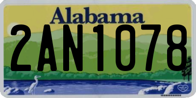 AL license plate 2AN1078
