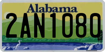 AL license plate 2AN1080