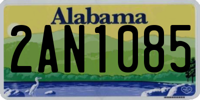 AL license plate 2AN1085