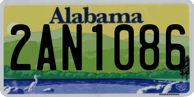AL license plate 2AN1086
