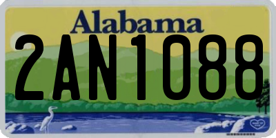 AL license plate 2AN1088