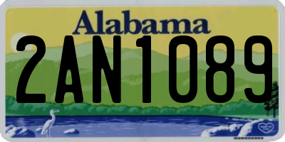 AL license plate 2AN1089