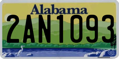 AL license plate 2AN1093