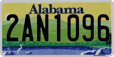 AL license plate 2AN1096