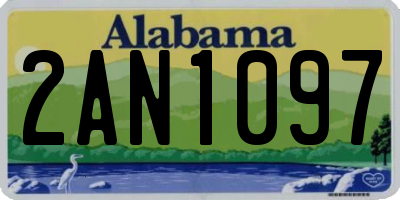 AL license plate 2AN1097