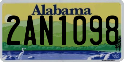 AL license plate 2AN1098