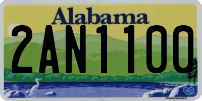 AL license plate 2AN1100