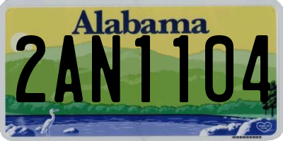 AL license plate 2AN1104