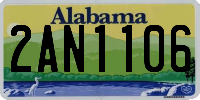AL license plate 2AN1106