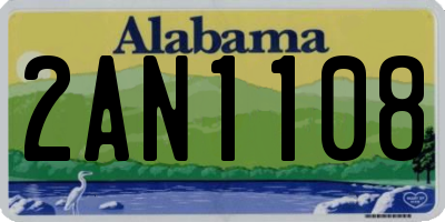 AL license plate 2AN1108