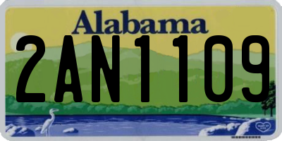 AL license plate 2AN1109