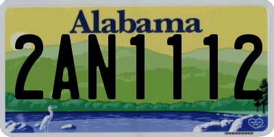 AL license plate 2AN1112