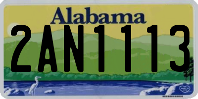 AL license plate 2AN1113