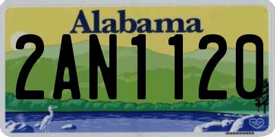 AL license plate 2AN1120