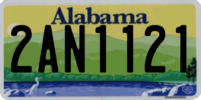 AL license plate 2AN1121