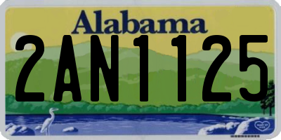 AL license plate 2AN1125