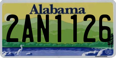 AL license plate 2AN1126