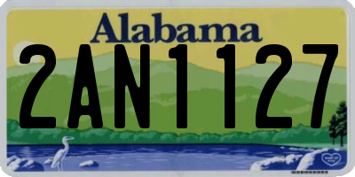 AL license plate 2AN1127