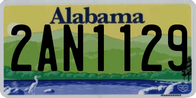 AL license plate 2AN1129