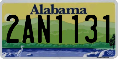 AL license plate 2AN1131